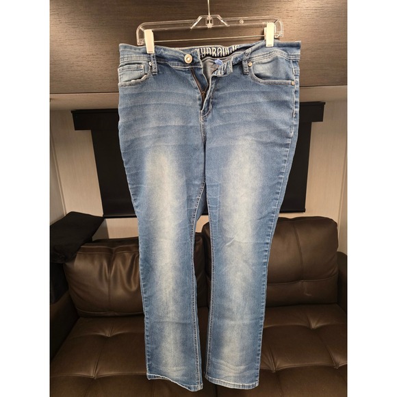 Hydraulic Denim - Hydraulic Nolita Mid Rise Skinny Jeans Medium Wash Embellished Pockets 16W